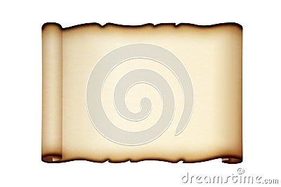 Parchment Paper Scroll Stock Photo