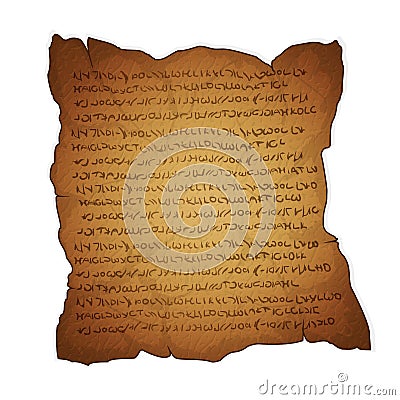 The parchment with text Vector Illustration