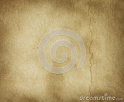 Parchment texture with crease mark Stock Photo