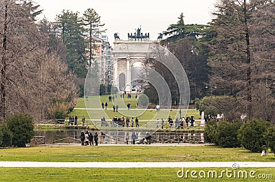 Parco Sempione Stock Photo