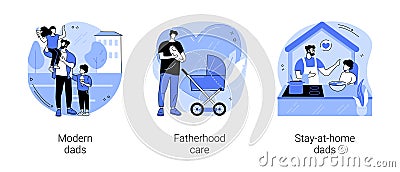 Parenthood abstract concept vector illustrations. Cartoon Illustration