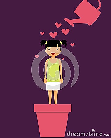 Parenting child with love Vector Illustration