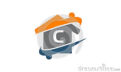 Parenting Life Home Care Initial C Vector Illustration