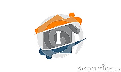 Parenting Life Home Care Initial I Vector Illustration
