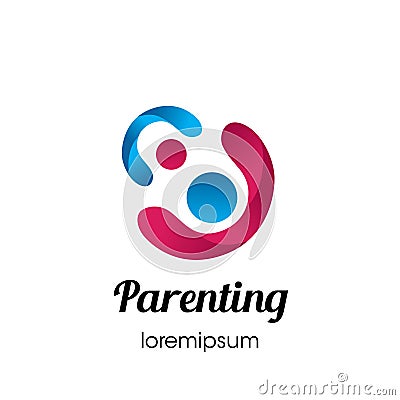 Parenting logo or symbol template design Vector Illustration