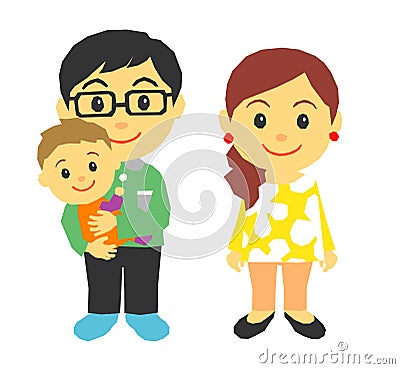 Parents and baby Vector Illustration