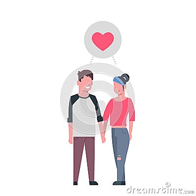 Parents couple in love, full length avatar on white background, successful family concept, tree of genus flat cartoon Vector Illustration