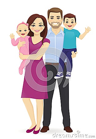 Family portrait Vector Illustration