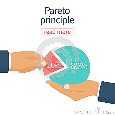 Pareto principle vector Vector Illustration