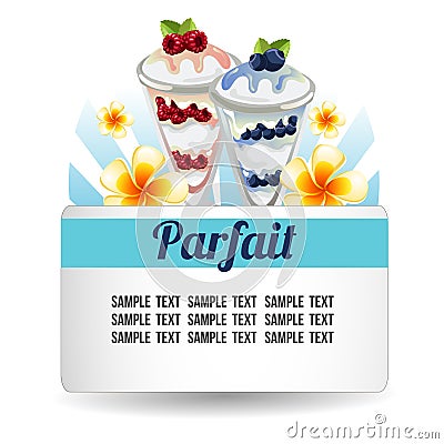 Parfait tropical theme Vector Illustration