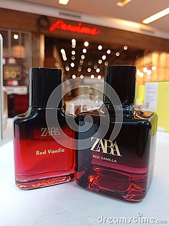 Parfume ZARA red vanilla eau de toilette Editorial Stock Photo