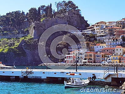 Parga greece tourist resort by the sea Editorial Stock Photo