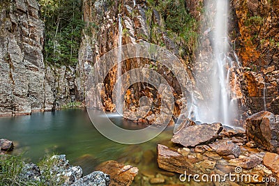 Parida Waterfall (Cachoeira da Parida) - Serra da Canastra Stock Photo