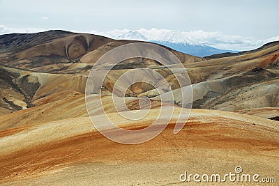 Parinacota and Pomerape viewed from Cerro Milagro Stock Photo