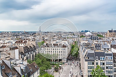 Paris, aerial view Editorial Stock Photo