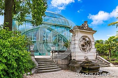 Paris, the Auteuil greenhouse Stock Photo