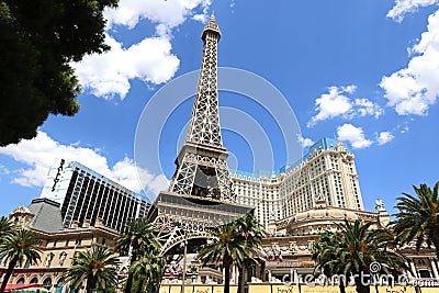 Paris and Bally's hotel Editorial Stock Photo