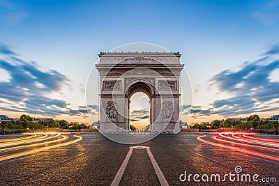 Paris, Champs-Elysees at night Stock Photo