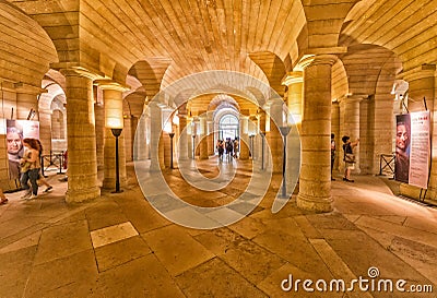 PARIS - CIRCA JUNE, 2014: Interior of Pantheon. Editorial Stock Photo