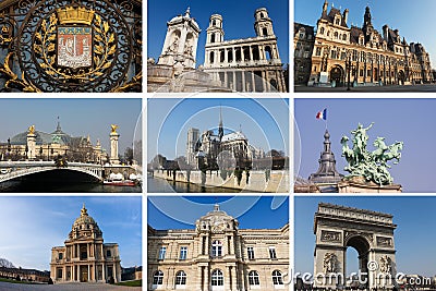 Paris Collage Stock Photo