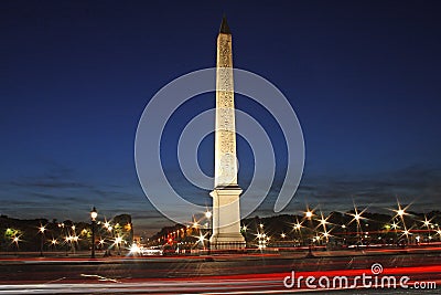 Paris-Concorde square by night Stock Photo