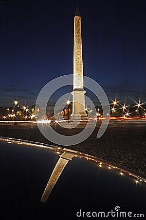 Paris-Concorde square by night Stock Photo