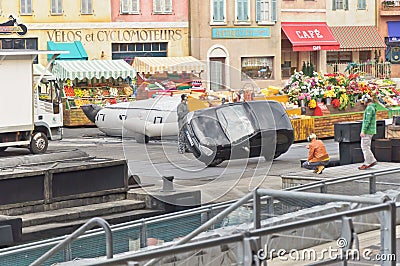 Paris - Disney Studios, Stunt Car Editorial Stock Photo