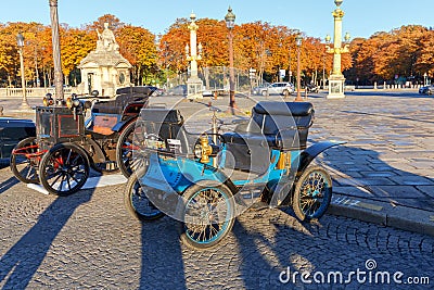 Paris. Exhibition of retro cars. Editorial Stock Photo