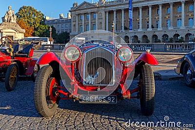 Paris. Exhibition of retro cars. Editorial Stock Photo