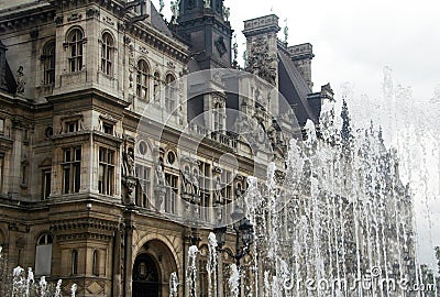 Paris fountain Stock Photo