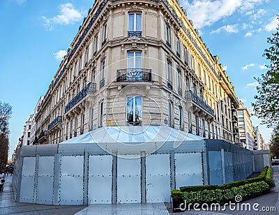 Paris: Fouquet`s after ransacking by Yellow Vests Editorial Stock Photo