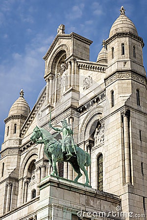 Joan of Arc statue in Monmartre Editorial Stock Photo