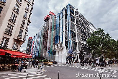 Centre Georges Pompidou Building in Paris Editorial Stock Photo