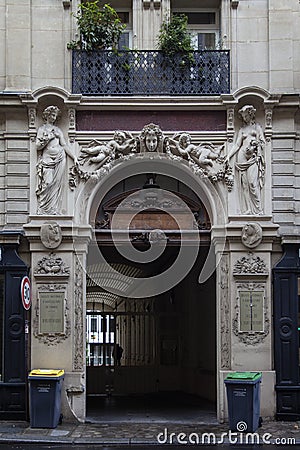 PARIS, FRANCE - July 07, 2023: Unusual doors of Paris Editorial Stock Photo