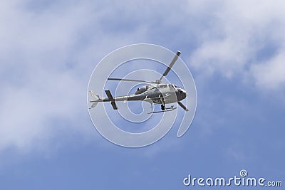 PARIS, FRANCE - June 25, 2017: close up of French helicopter Eurocopter Fennec Editorial Stock Photo