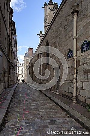 PARIS, FRANCE - 01.08.2024: Latin Quarter in Paris Editorial Stock Photo