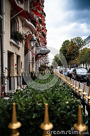 Paris, France, Le Hotel facade in Paris Editorial Stock Photo