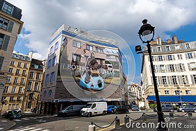 Giant advertising billboard for Bottega Veneta, Paris, France Editorial Stock Photo