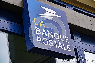 La Banque Postale sign Editorial Stock Photo