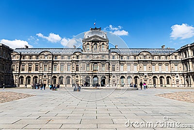 The Cour Carree of the Louvre Palace in Paris Editorial Stock Photo