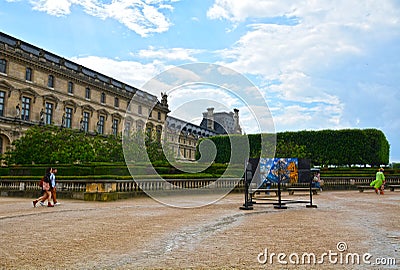Jardin des Tuileries Tuileries garden, 1564. Jardin des Tuileries is a public garden located betwe Editorial Stock Photo