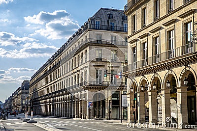 Typical luxury street in Paris Editorial Stock Photo