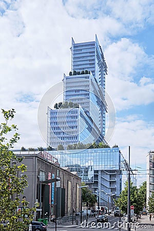 Paris, France, New Courthouse of Paris (Cité judiciaire or Tribunal of Paris) in Porte de Clichy Editorial Stock Photo