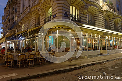 Chez Prosper, it s an institution on the Place de la Nation, a kind of French brasserie and tea room in 11th district of Editorial Stock Photo
