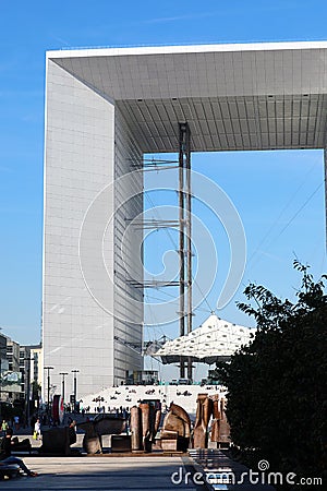 La Defense Grande Arche Beautiful View Editorial Stock Photo