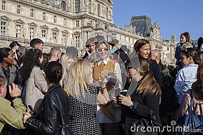 PARIS, FRANCE - October 04, 2022: Paris Fashion Week 2022 Editorial Photo -  Image of beautiful, beauty: 258153821