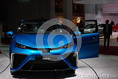 Paris, France - October 03, 2018: Toyota Mirai at Paris Motor Show Editorial Stock Photo