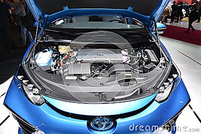 Paris, France - October 03, 2018: Toyota Mirai at Paris Motor Show Editorial Stock Photo