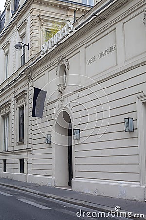Paris, France - September 10, 2022: Sotheby`s auction building in Paris. leading auction house Editorial Stock Photo