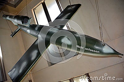 V-1 flying bomb or buzz bomb, Editorial Stock Photo